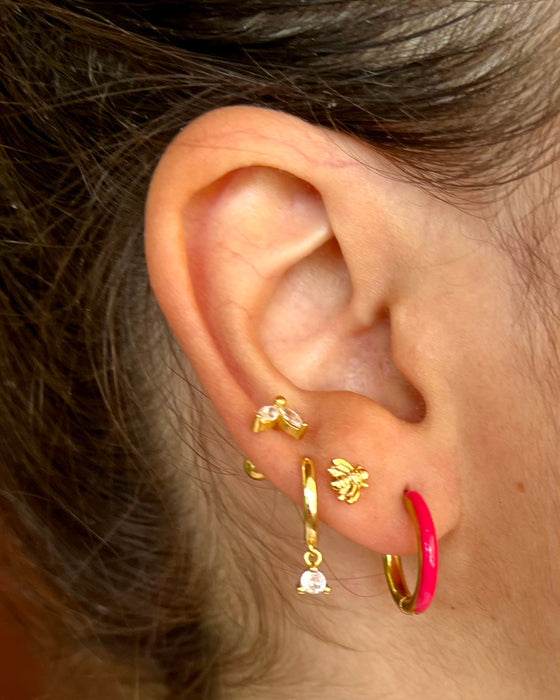 Pendientes Aros Rosa Fluo