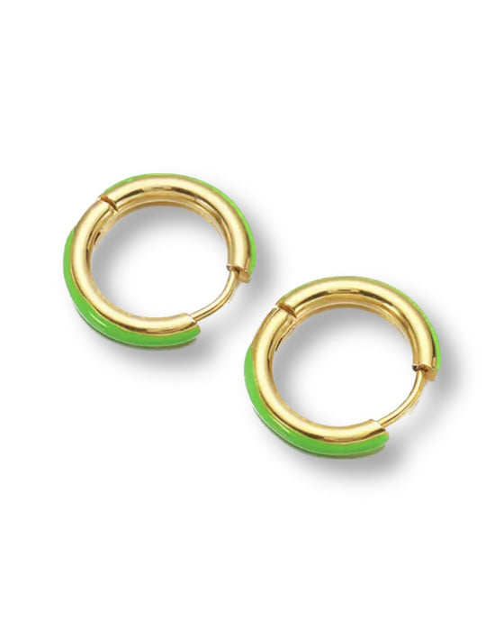 Pendientes Aros Verde