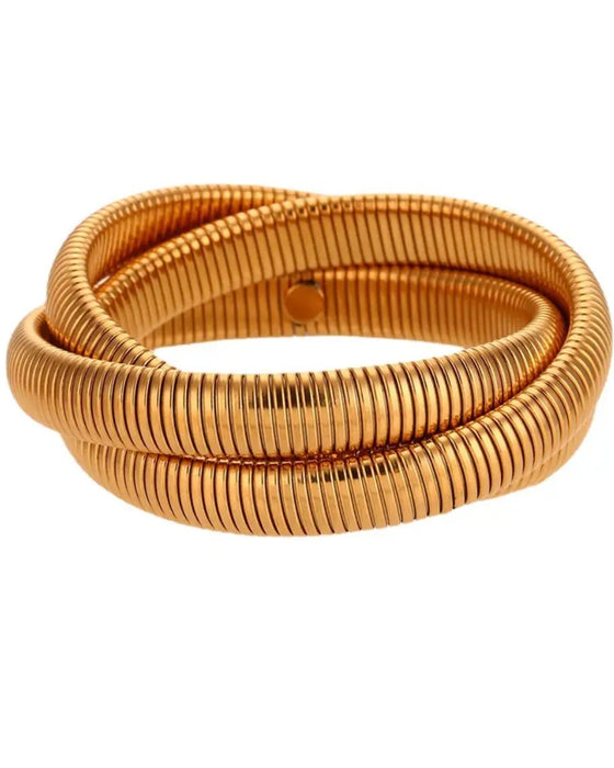 Pulsera Triple Dorada
